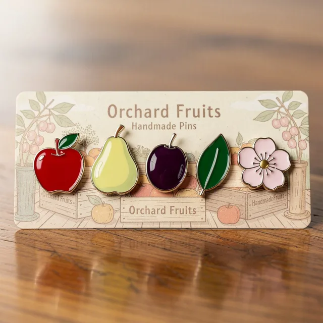 Amberleaf Enamel Pin Set Fruit Crate
