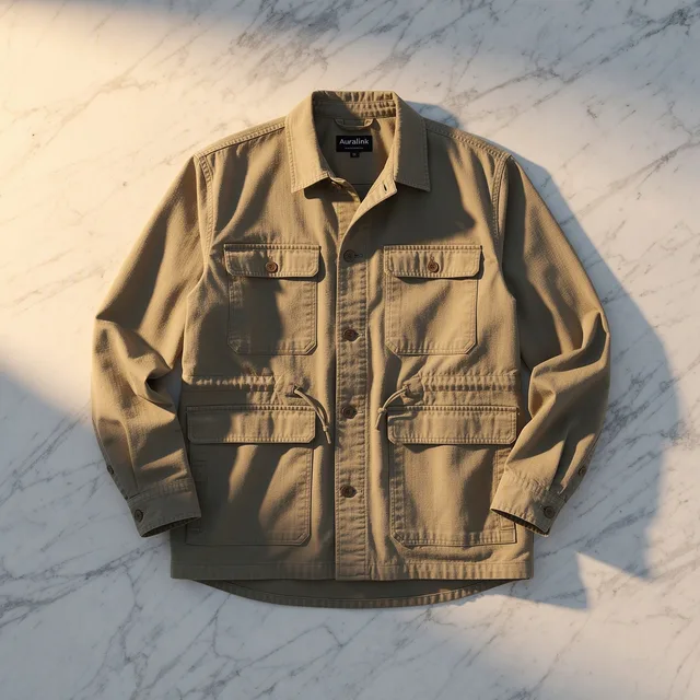 Auralink Button-Front Utility Shacket