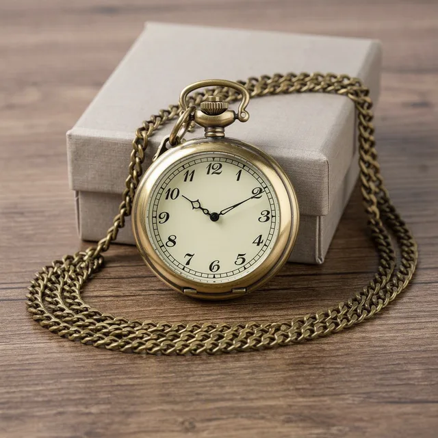 Brass Pocket Watch & Chain