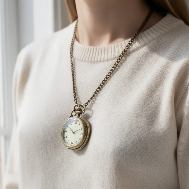Brass Pocket Watch & Chain