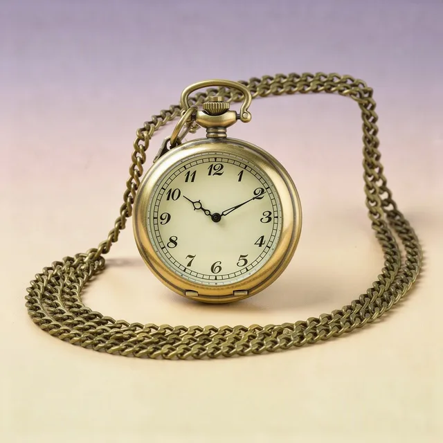 Brass Pocket Watch & Chain