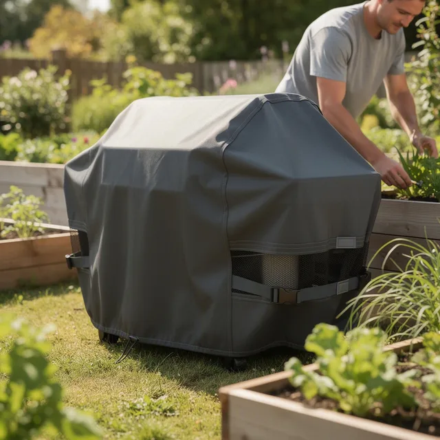 BreezeBlocker Grill Cover