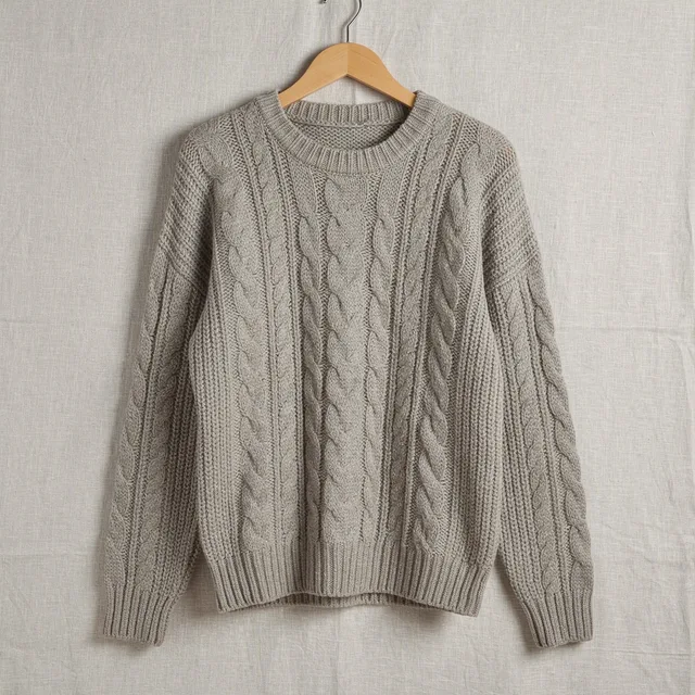 Cable-Knit Fisherman Sweater