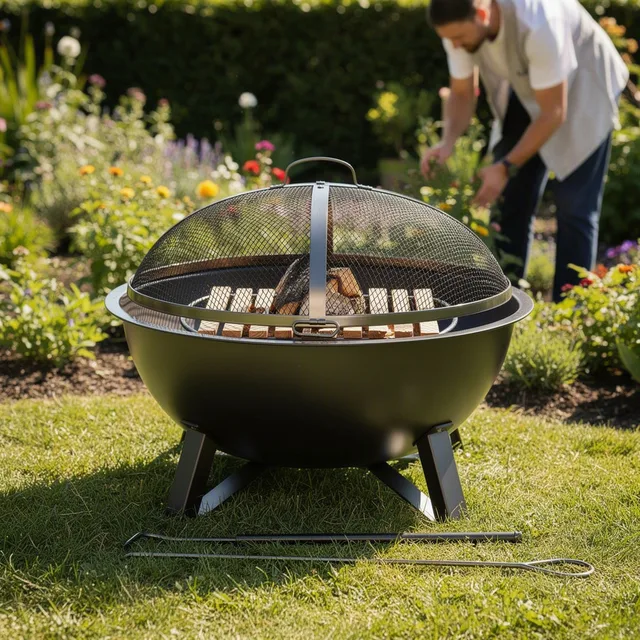 EmberGlow Steel Fire Pit