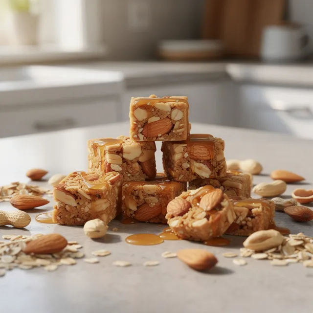 GarnetGlow Honey Almond Bites