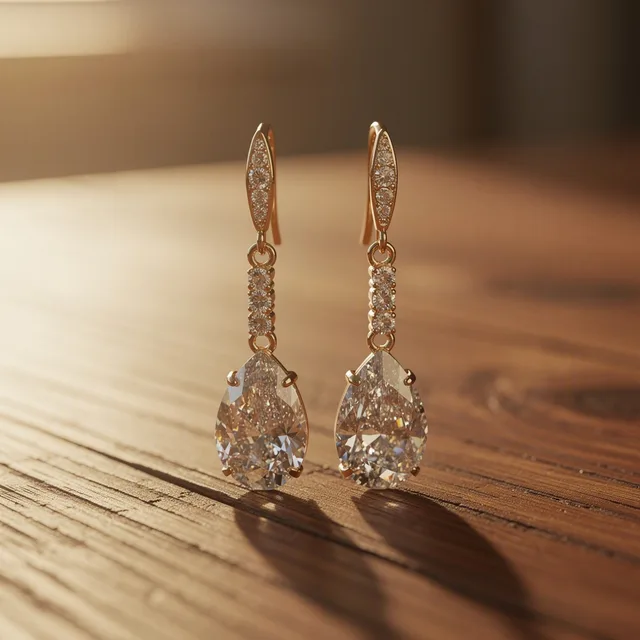 GlowMosaic Crystal Drop Earrings