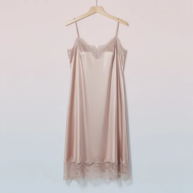 Lace-Trim Slip Dress