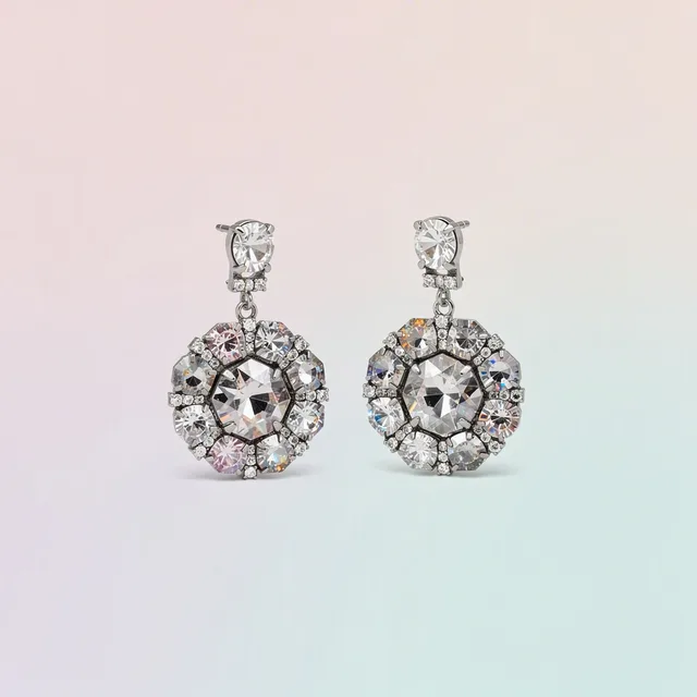 LumiereLoom CrystalCut Statement Earrings