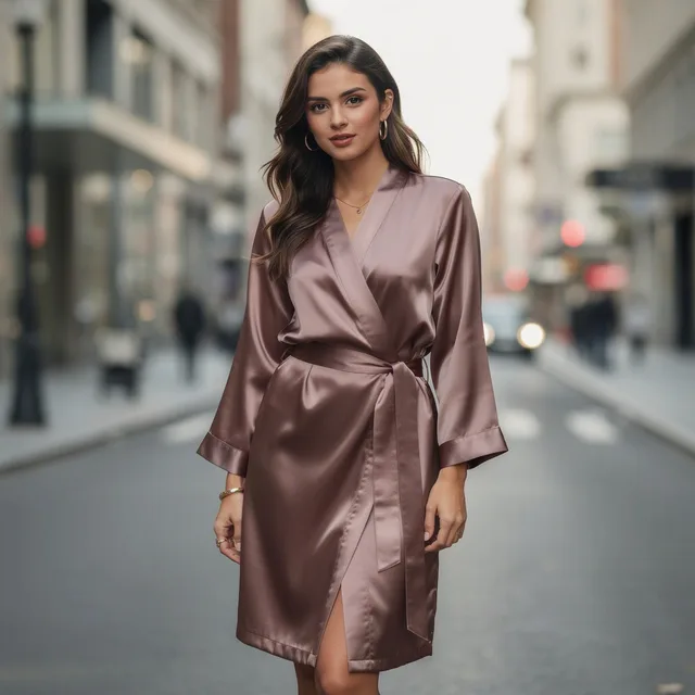 Lunavela WrapLoop Satin Blouse