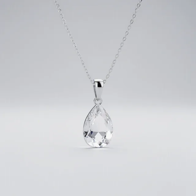 NexoraClip Crystal-Drop Drop Necklace