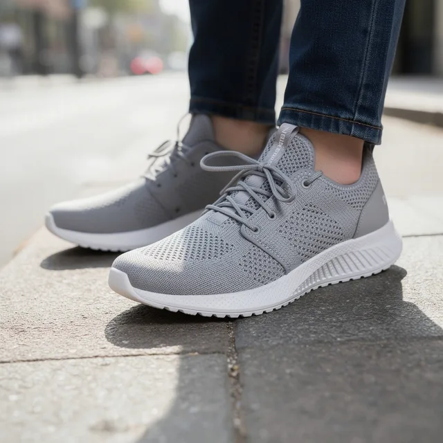 NimbusKnit StreetFlex Lace-Up Sneakers