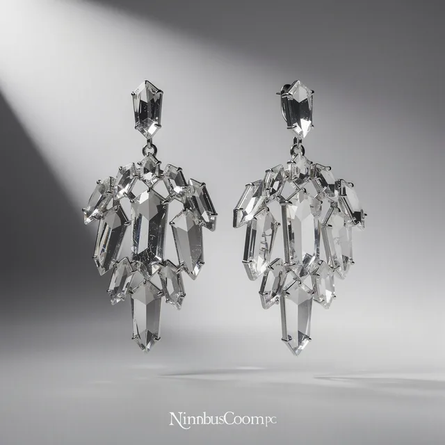 NimbusLoom CrystalCut Statement Earrings