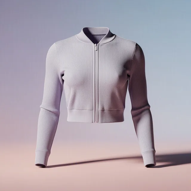 NovaLoom AirSway Ribbed Cropped Jacket