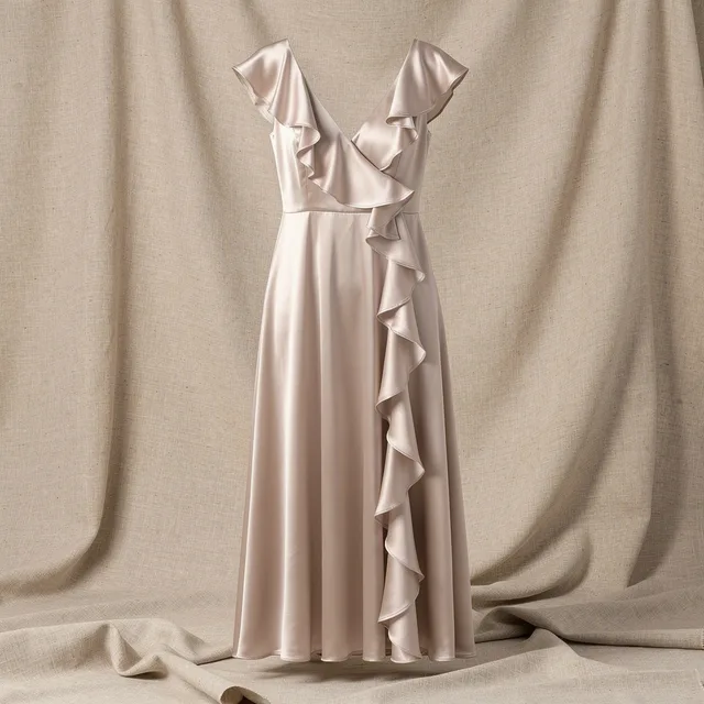 Novasilk RuffleBloom Midi Dress