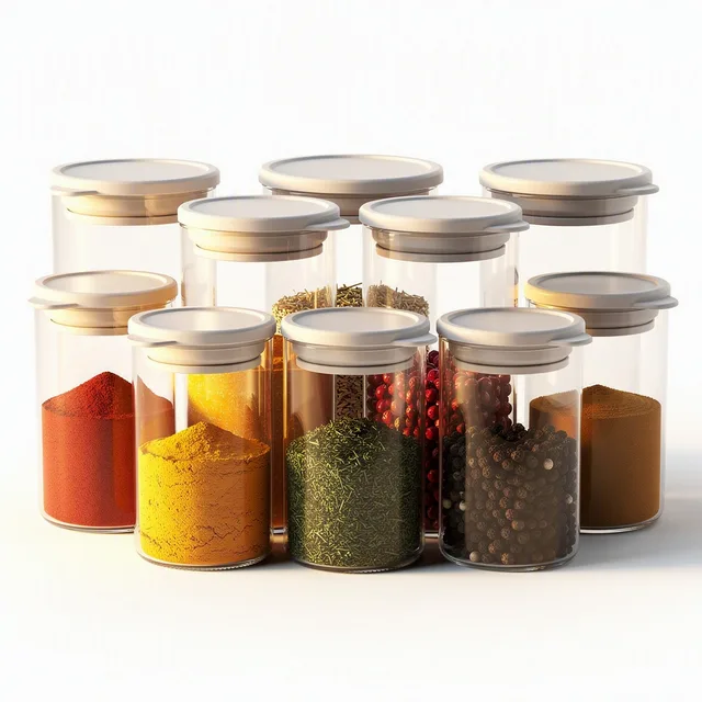 PantryParade Airtight Spice Saver Jars