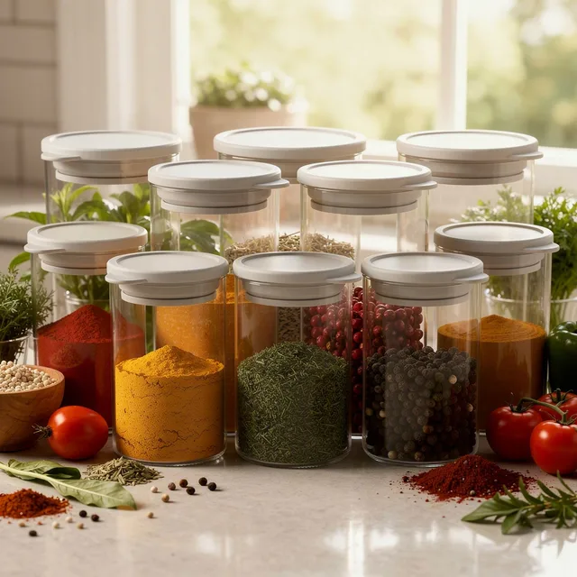 PantryParade Airtight Spice Saver Jars