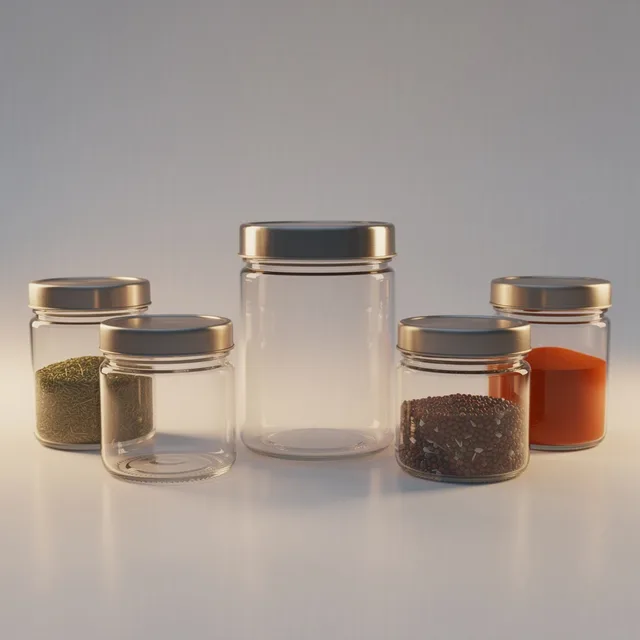 PantryPulse Airtight Spice Saver Jars