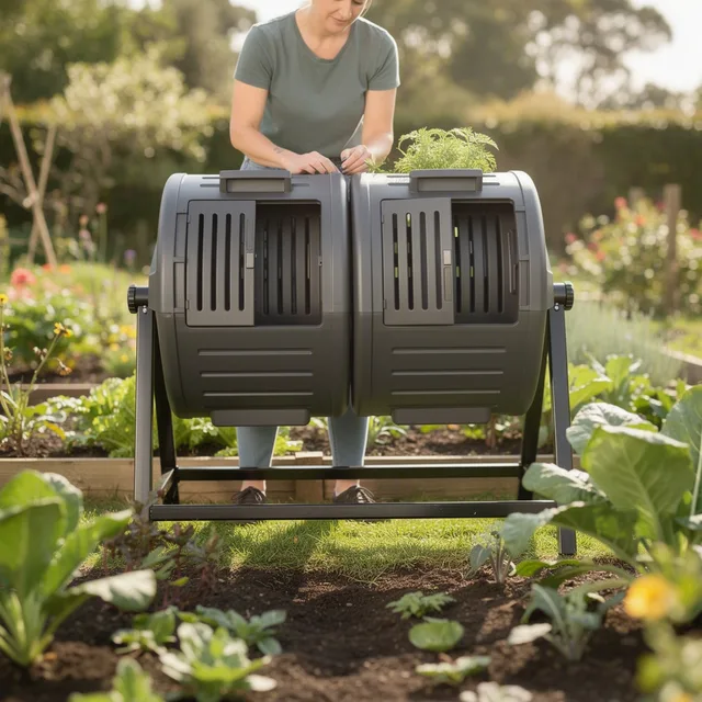 RotCycle Dual-Chamber Compost Bin
