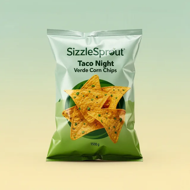 SizzleSprout Taco Night Verde Corn Chips