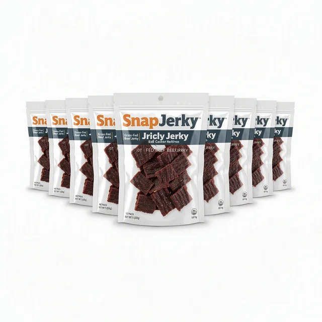SnapJerky Grass-Fed Beef Jerky 10-Pack