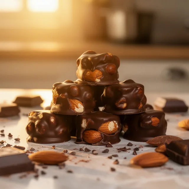 SweetWhirl Dark Chocolate Almond Bites