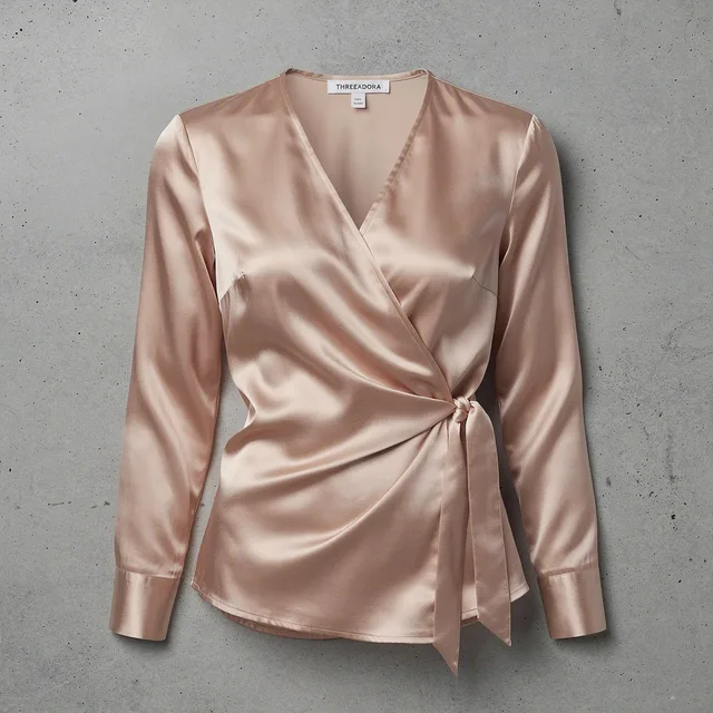 Threadora WrapEase Satin Blouse