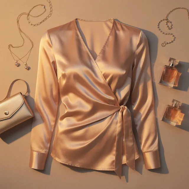 Threadora WrapEase Satin Blouse