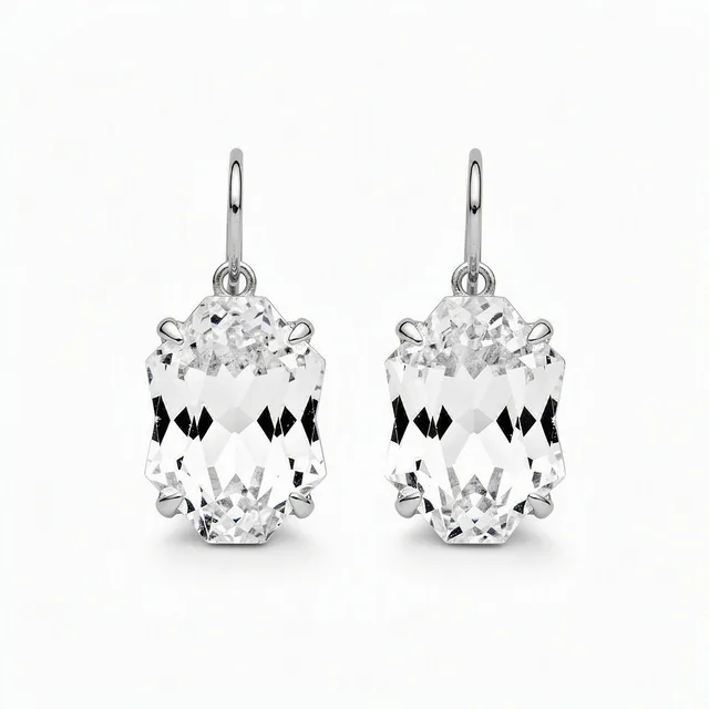 Trinket & Co. Crystal-Cut Statement Earrings