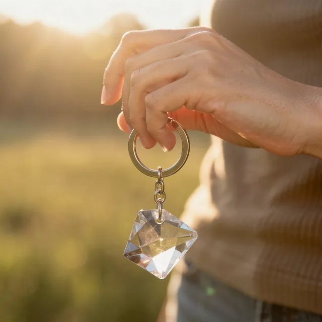 Trinket & Co. CrystalCut Statement Keychain Accessory