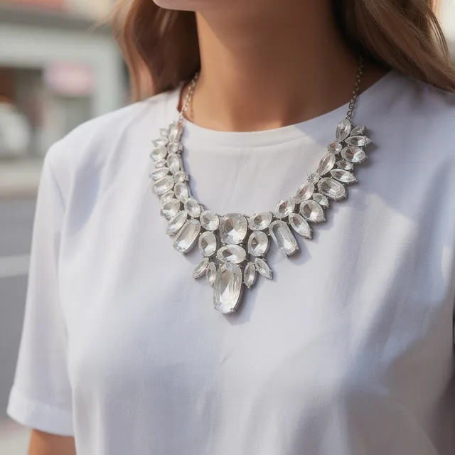 Trinket & Co CrystalCut Statement Necklace