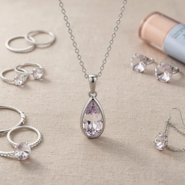 Trinket & Co. CrystalDusk Drop Necklace