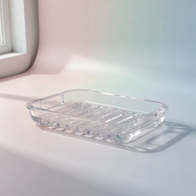 TrinketArc CrystalClear Soap Saver Tray